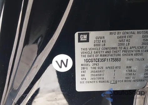 2015 Chevrolet Colorado Z71 from USA, damaged, VIN 1GCGTCE35F1175860